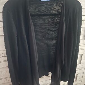 Simply Vera Vera Wang Black Open-Front Cardigan Sweater